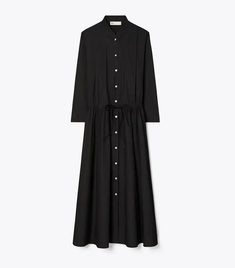 Long Poplin Shirtdress